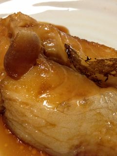 A picture of Simmered Flatfish with Ginger.
