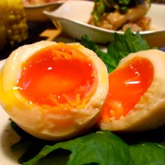 A picture of Nitamago (Flavored Boiled Egg).