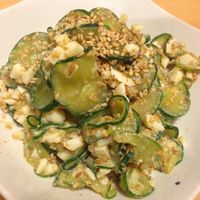 A picture of Cucumber with Sesame Vinegar Dressing.