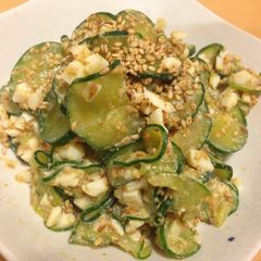 A picture of Cucumber with Sesame Vinegar Dressing.