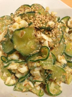 A picture of Cucumber with Sesame Vinegar Dressing.