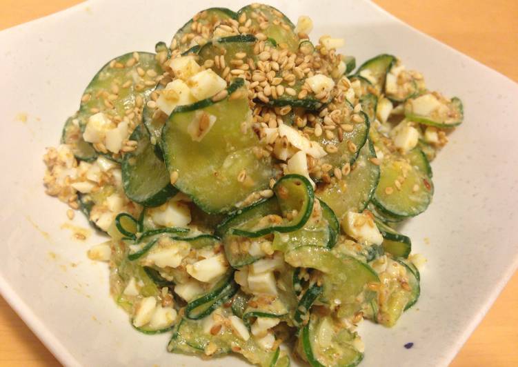 Steps to Make Appetizing Cucumber with Sesame Vinegar Dressing