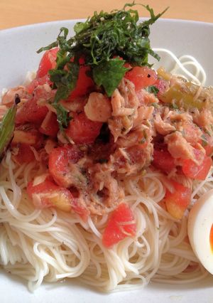 A picture of Tomato & Tuna Somen.