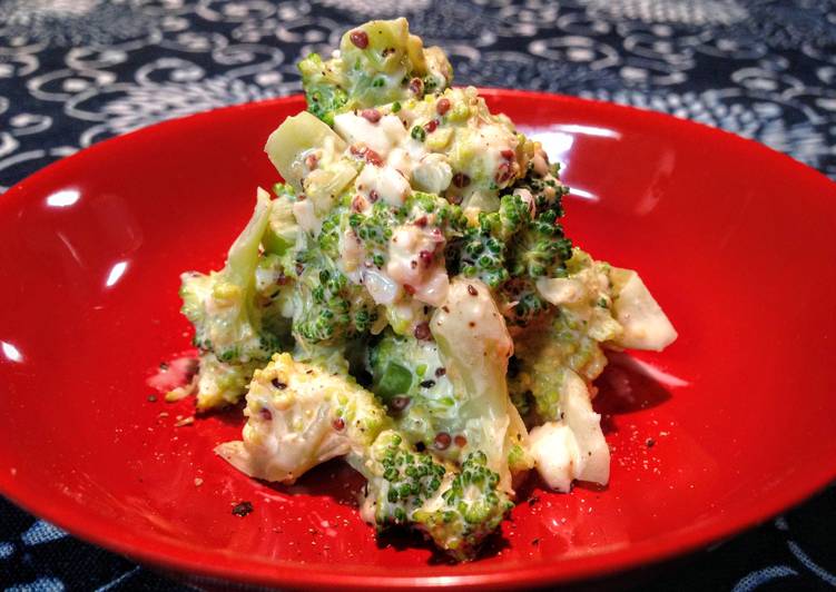 Recipe of Homemade Broccoli Salad with Mustard-Mayo Sauce