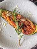 Grilled Zucchini with Miso Cheese