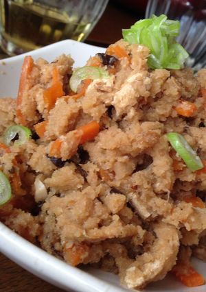 A picture of Simmered Okara.