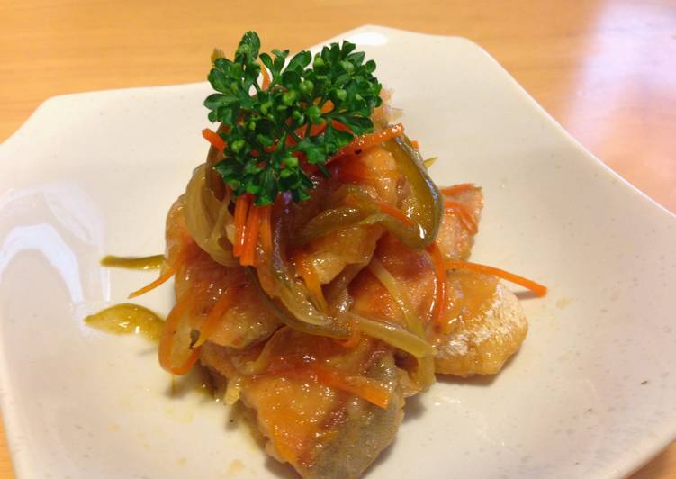 Recipe of Favorite Salmon Nanban (Escabeche)