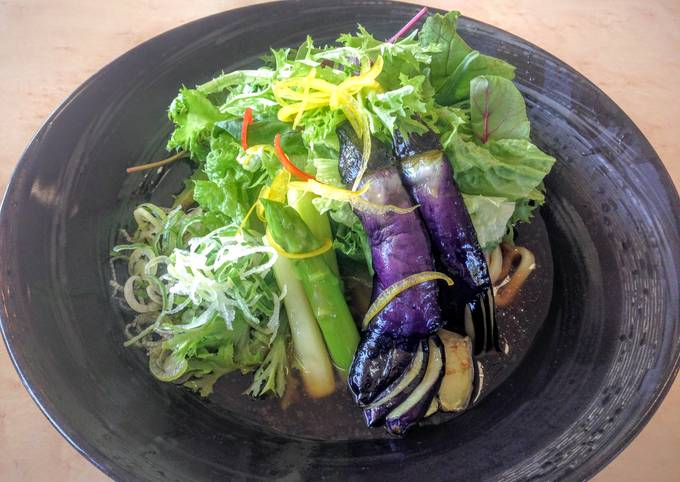 Yuzu Pepper Style Udon with Herbs & Greens