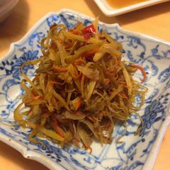 A picture of Kimpira (Burdock root & Carrot).