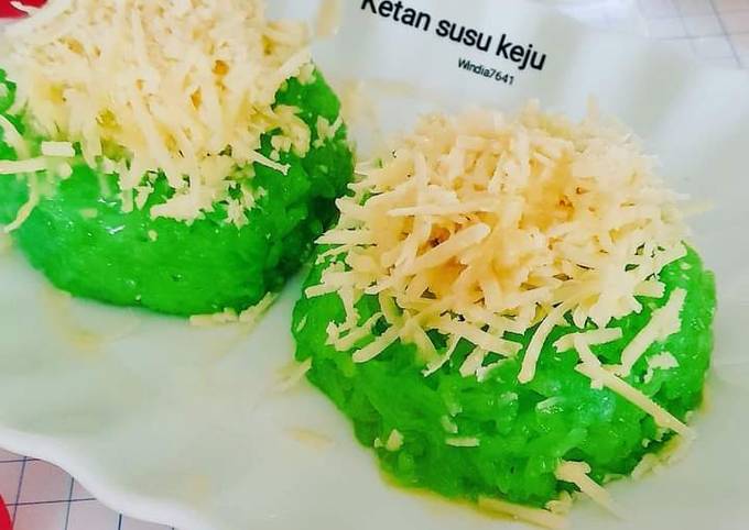 Resep Tansuke pandan (ketan susu keju) oleh Windia - Cookpad