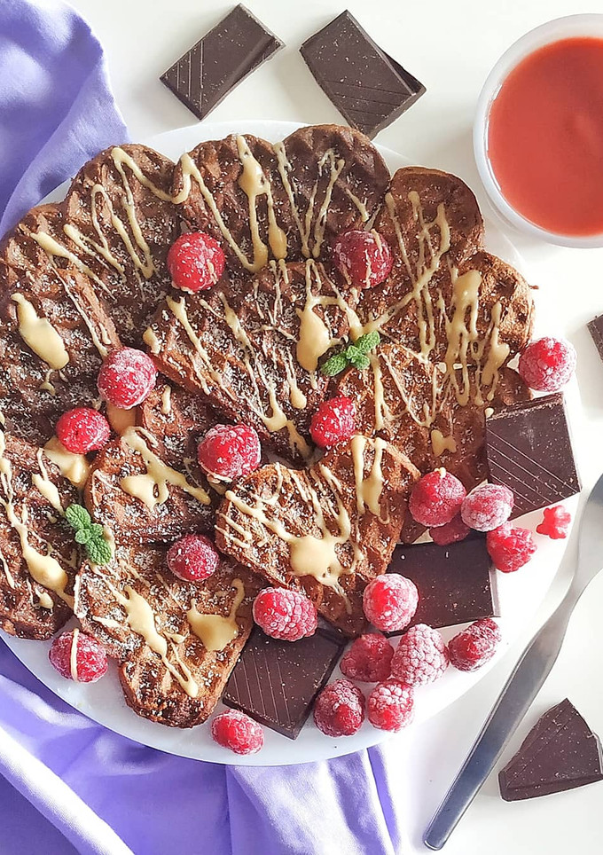 Una foto de Gofres de chocolate