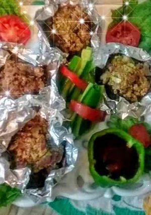 A picture of Jahangir foil kababs.