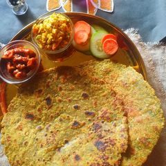 A picture of Yam Paratha.