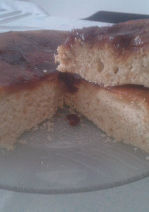Una foto de Torta invertida de manzana