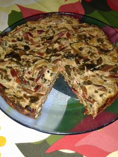 Una foto deTortilla de hojas de remolacha