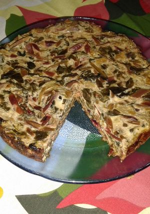 Una foto deTortilla de hojas de remolacha