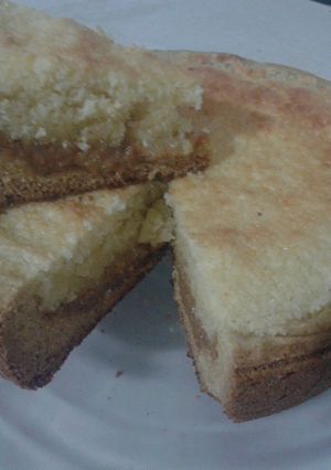 Una foto de Tarta de dulce de leche y coco
