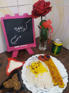 عکسی از دستور کوبیده مرغ خانگی