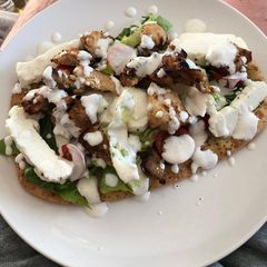 Chicken and Halloumi Naan Breads A picture of Chicken and Halloumi Naan Breads.