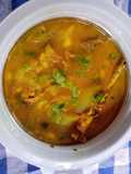 Chicken curry with potato and moong dal in Assamese style