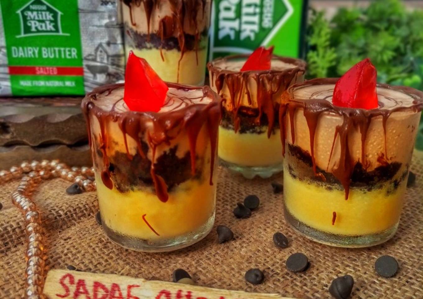 Mocha layered mousse