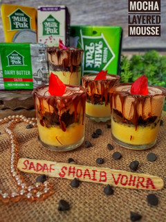 A picture of Mocha layered mousse.