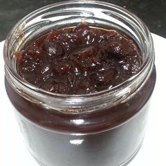 A picture of Home-made cranberry sauce.