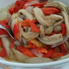 A picture of Roasted Red Pepper, Aubergine and Onion Salad (Escalivada).