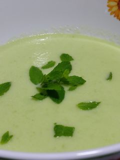 A picture of Melon gazpacho.
