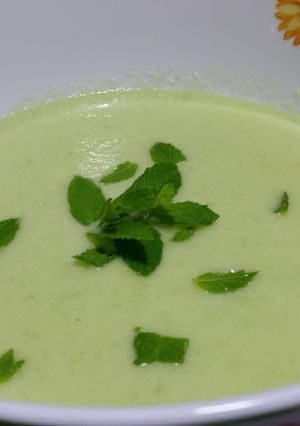 A picture of Melon gazpacho.