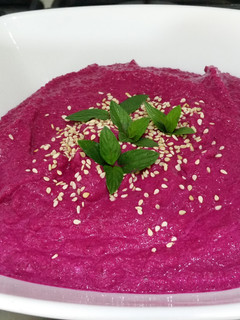 A picture of Beetroot dip.