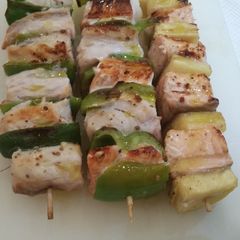 A picture of Fish kebabs.