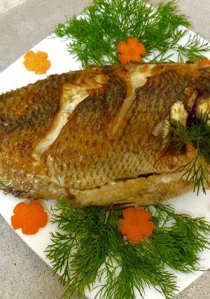 Hình của món Cá rô phi chiên giòn.