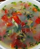 Canh trai nấu cà chua và sấu