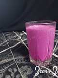 Red Dragon Fruit and Longan Milkshake