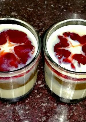 A picture of Triple layer mousse cake (no bake).