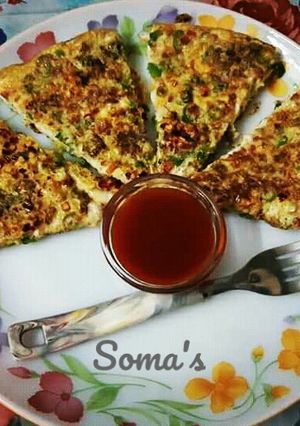 ভেজিটেবল চীজ অমলেট(Vegetable cheese omelette recipe in Bengali) রেসিপির প্রধান ছবি
