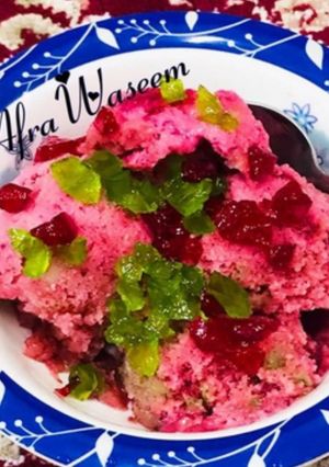 A picture of Red grapes sorbet.