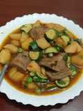 Nduma/Plantain stew
