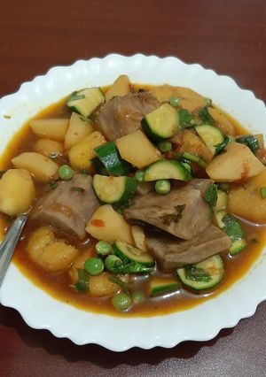 A picture of Nduma/Plantain stew.