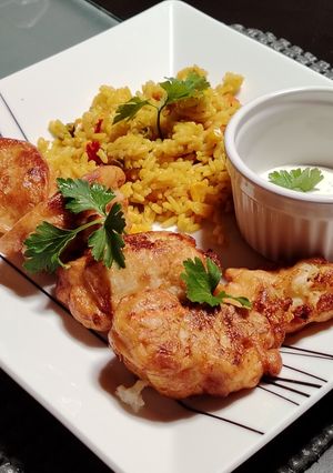 Fokhagymás, füstölt sajtos párizsi bundás karfiol, kapros tejfölös mártogatóssal gluténmentesen recept fotója