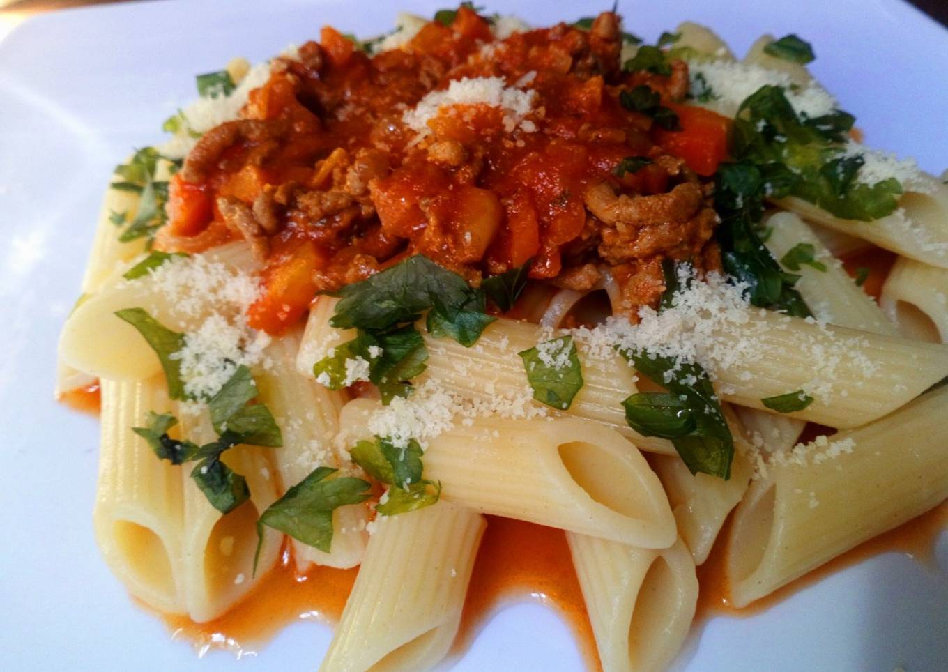 Penne Rigate al ragù alla bolognese