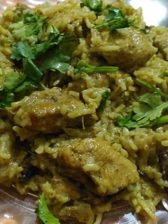 A picture of Chicken coriander coconut rice.