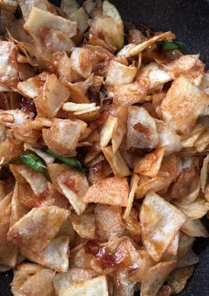 Foto resep Kripik Kentang Asam Manis