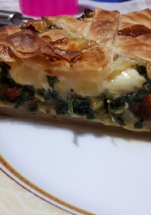 Una foto de Tarta de espinacas y queso