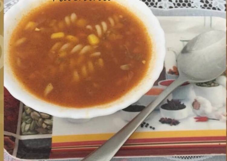 Simple Way to Prepare Tasty Corn fusilli soup