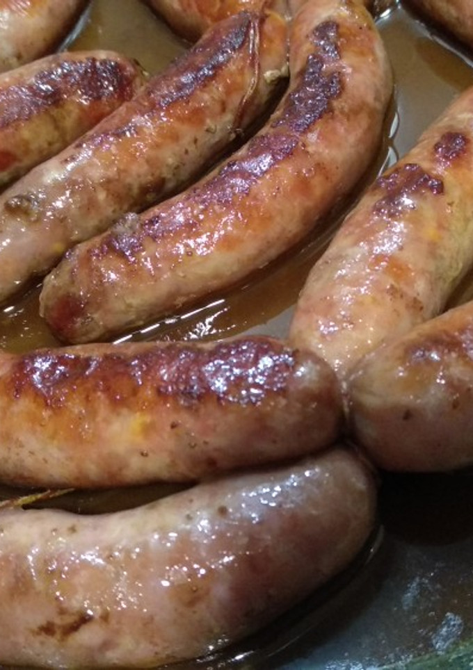 Una foto de Salchichas al vino con pizca de curry