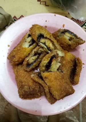 Foto resep Roti goreng isi pisang coklat