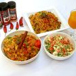 Sausage and shredded chicken fried rice