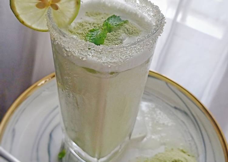 Milkshake green tea latte +mint๐